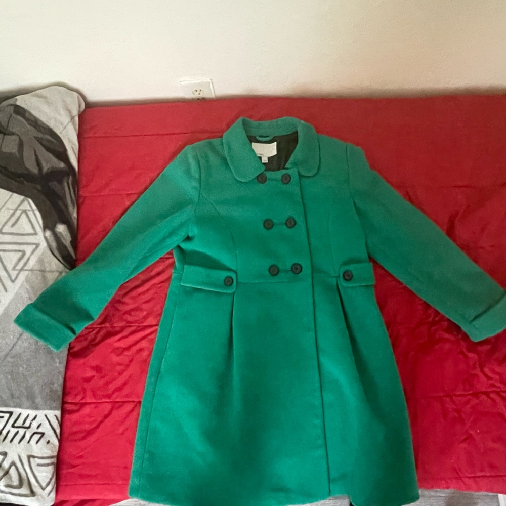Green peacoat